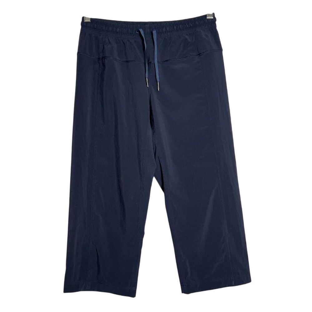Lululemon Step Lively Crop Pants SIZE 4 Navy Blue Yoga Dance Stretch